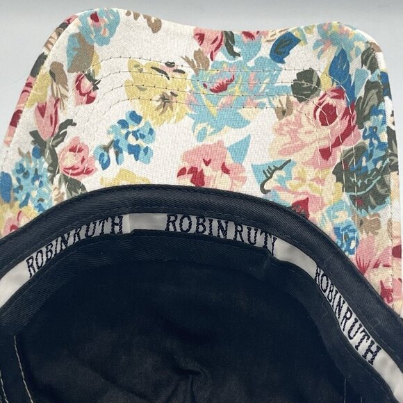 Robin Ruth Adult Floral Switzerland Hat Script Logo Thick Stitch Snap Back Cap - Picture 10 of 12
